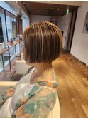 ハイライト×ショートボブ