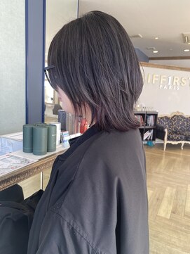 コワファースト 大分(COIFF1RST) レイヤーカット/インナーカラー/グレージュ/パープル