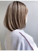 "太めチップのナチュラルパレイヤージュ
