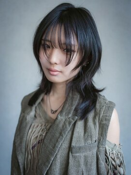 アルバム 池袋(ALBUM) ミディアムレイヤーカット前髪カット韓国ヘア_F51344