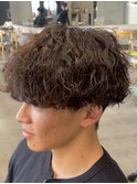 渋谷緩めシャドウパーマ波巻きスパイラルルーズパーママッシュ