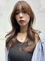 サンプラス(san+)&nbsp;【マユコ】くびれロング韓国レイヤーカットブリーチなしベージュ