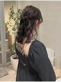 ゆるふわハーフアップ