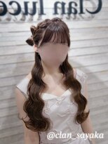 ヘアセット クラン ルシェ 心斎橋玉屋町店(hair set Clan luce)&nbsp;立体リボンくるみちゃんヘア/心斎橋ヘアセット