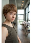 大人かわいい前髪セシルカットココアブラウンフリンジウェーブ