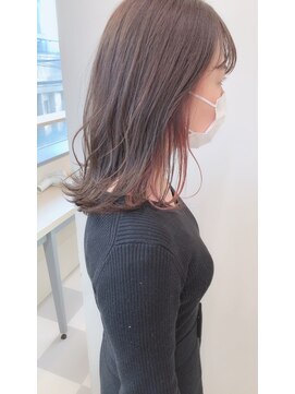 ヘアーポケット リタ(HAIR POCKET ritta) ミルキーグレージュ×ピンクイヤリングカラー