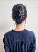 【お呼ばれヘア】トライアングル団子アレンジ