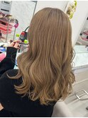 アーモンドブラウン×セミロング
