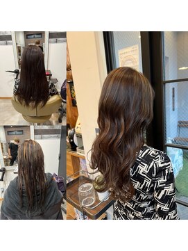 ディッシュ 五反田(dish) 白髪染め→ハイライトベージュ/ケアブリーチ★五反田美容室