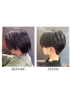 ヘアーメイク クーラ 行橋店(Hair make CURA) 無造作マッシュメンズショート☆ツーブロックアッシュブラウン