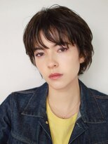 ピズムハク(PISM hak)&nbsp;ウルフマッシュ/黒髪/ショコラアッシュ/ボブウルフ/斜めバング