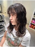 ウェーブパーマ/くせ毛風パーマ/ロングパーマ/ロングレイヤー