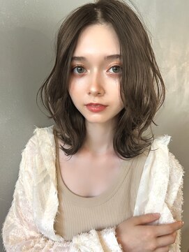 パーク(PARK) 【PARK】オリーブベージュ×ミディアムレイヤー