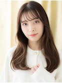 ミルクティーアッシュくせ毛風小顔エアリーロングZ越谷30代40代