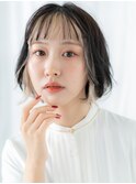 ブリーチ裾カラー伸ばしかけボブパーマh古河10代20代30代