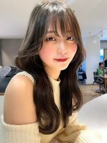 ロンドルピナス 小倉(Lond Lupinus) イメチェン外ハネボブ美髪ワイドバングミディアムレイヤーカット