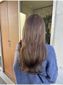 ナチュラルベージュ艶カラーゆるふわロングヘア20代30代40代