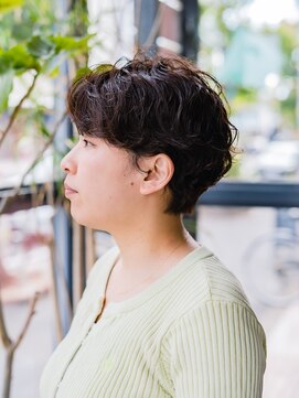 ヘアークラフト(Hair Craft) イメチェン大人かわいいショートパーマ【丸型】チェリーブラウン