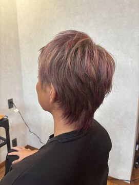 ケイブ(CAVE) シルバー×ピンクハイライト