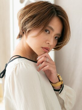 カバーヘア ブリス 北浦和(COVER HAIR bliss) ヘーゼルブラウンハイライトマッシュショートY北浦和20代30代!