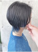 ＊前下がりショートインナーカラーひし形くびれショート30代40代