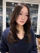 ガーデンヨコハマ(GARDEN YOKOHAMA)&nbsp;ロングレイヤー シャギー バタフライカット ココアブラウン 冬