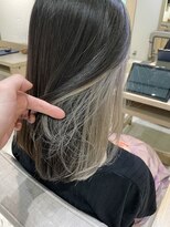 アクト 原宿(ACT)&nbsp;ホワイトベージュ/グレージュ／インナーカラー/ブリーチ