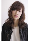 グラデーションカラーふるふわセミロング