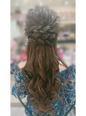 ツイストハーフアップ