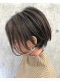 前下がりハンサムショート×NOブリーチハイライト