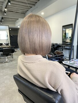 ナンバー(number+) 透明感抜群♪ダブルカラーブリーチミルクティーベージュ