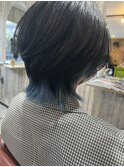 ショートウルフ×インナーカラー