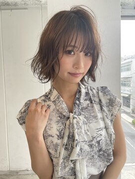 ヘアサロンエム 川越(HAIR SALON M) ダークブラウン☆ゆるふわボブ
