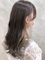 ムウ 難波(MOU)&nbsp;インナーカラー_チェリーブラウンフェミニンロング