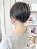 福山市美容室Caary アイスグレージュカラー ハンサムショート
