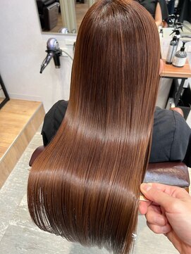 アディクト 東陽町西口(addict) 圧倒的ツヤ髪になれる髪質改善＿地毛風カラー＿ロング［東陽町］