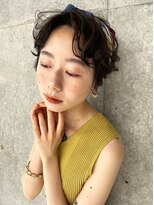 キビト(kibito)&nbsp;ハンサムショートパーマ×ターバンアレンジ