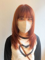 カフカ(CAFCA)&nbsp;グランジヘア/レイヤースタイル/オレンジカラー