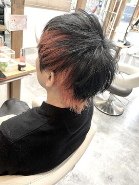 ルーフ 用賀(ROOF) コーラルピンク/メンズカット【ROOF用賀】#トリートメント