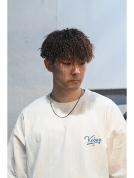 スレイ 西宮(SLAY) 波巻きハイライトアップバングツーブロックマッシュ