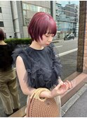 ショートウルフ×カシスピンク