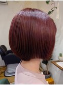 髪質改善カラー×ミニボブ