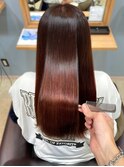 【MICHI 富田店　古作蓮】レッドブラウン　髪質改善　艶髪　艶感