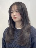 【木坂桃歌】小顔に見せるヘア レイヤーカット 黒髪カタログ