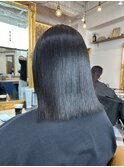 ウェーブミディアム似合わせカットメルティカラー縮毛矯正北千住