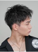 無造作ツイストスパイラルパーマ短髪ウルフミディアムマッシュ