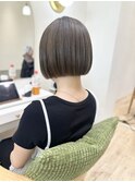 Say.ショートボブホワイトグレージュ地毛風ストレートミニボブ