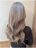 ふんわりカールミストバング外国人風カラーブリーチ