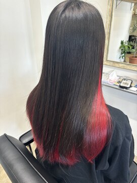 レガ(Lega) インナーカラー/赤/RED/ツートーンカラー