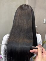 ファビ 渋谷(Fab)&nbsp;くびれヘア/暗めカラー/アプリコットオレンジ/縮毛矯正